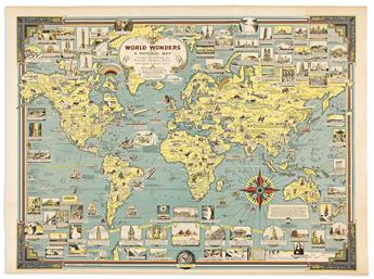 (PICTORIAL MAPS.) Ernest Dudley Chase. Group of 3 mid-twentieth century illustrated maps by one of the greatest artists of the genre.